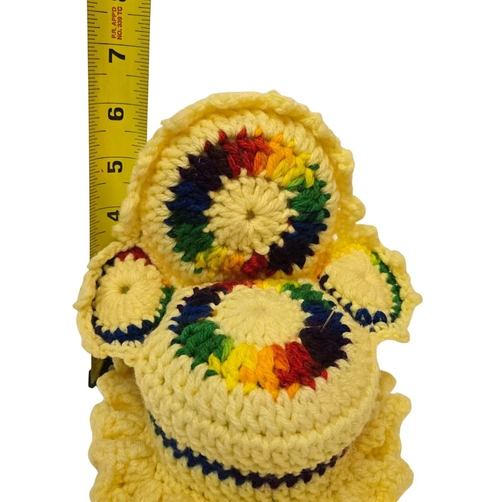 Vintage Mid Century Hand Crocheted Armchair Pincushion 6.5